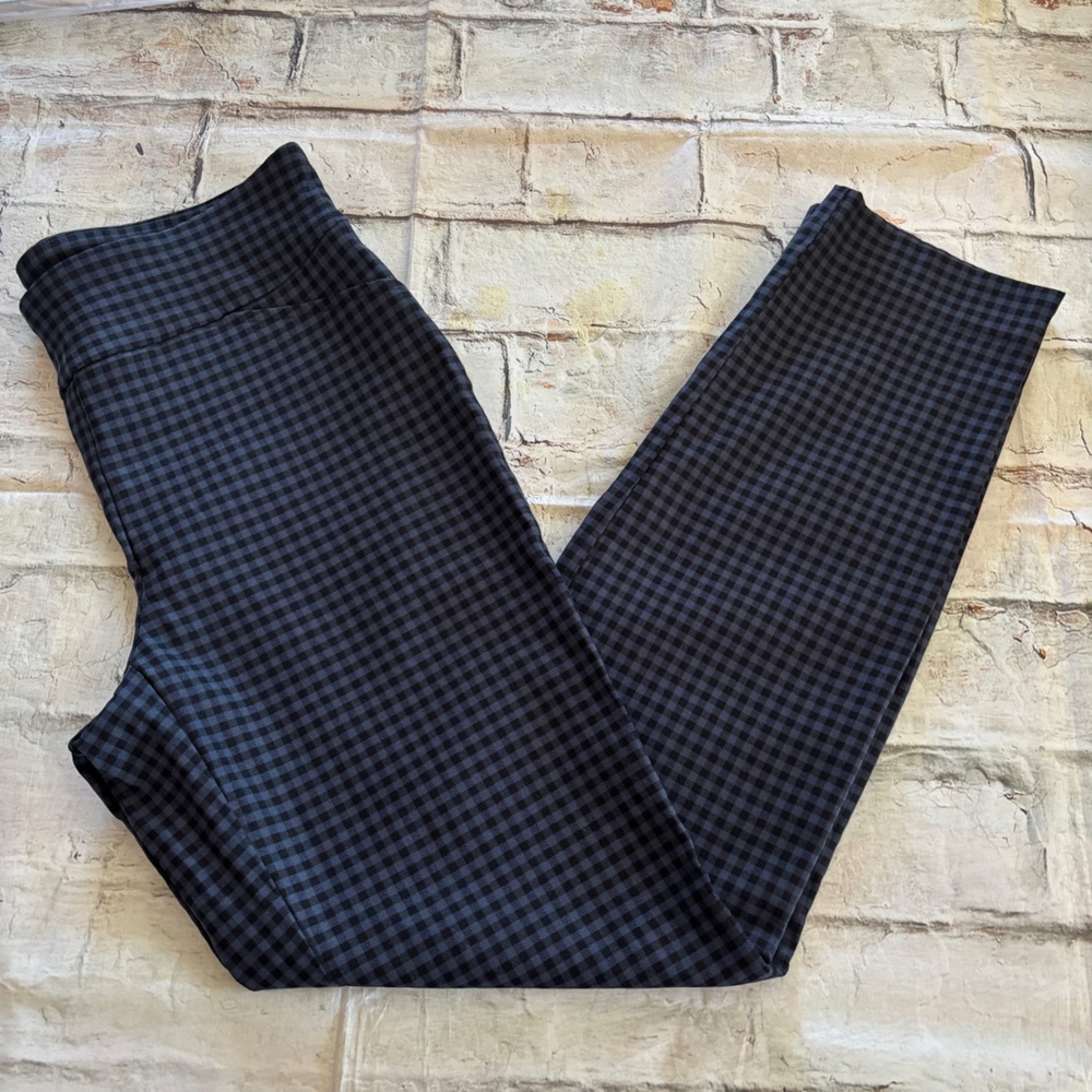 Charter Club Black and Blue Checkered Pants